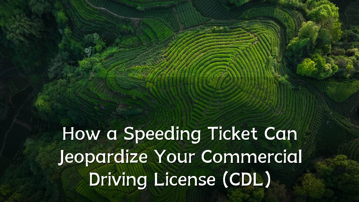 How a Speeding Ticket Can Jeopardize Your Commercial Driving License (CDL)