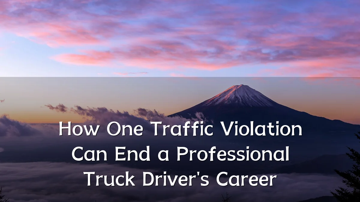 How One Traffic Violation Can End a Professional Truck Driver's Career