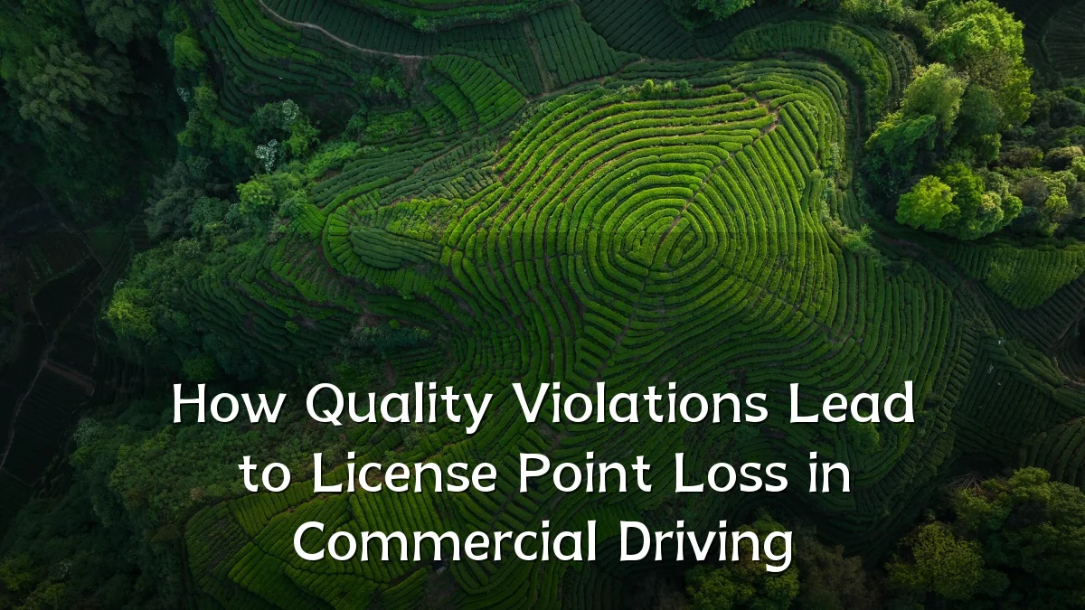 How Quality Violations Lead to License Point Loss in Commercial Driving