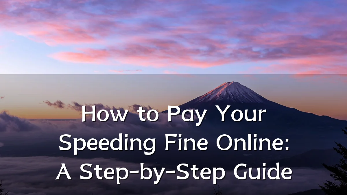 How to Pay Your Speeding Fine Online: A Step-by-Step Guide