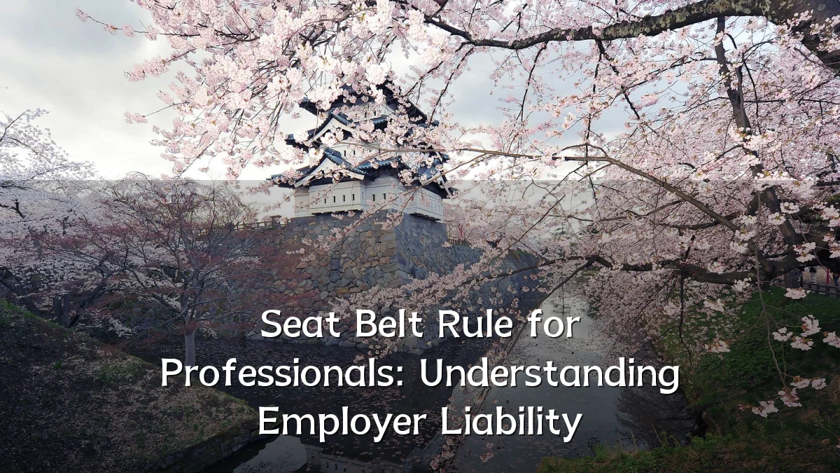 Seat Belt Rule for Professionals: Understanding Employer Liability