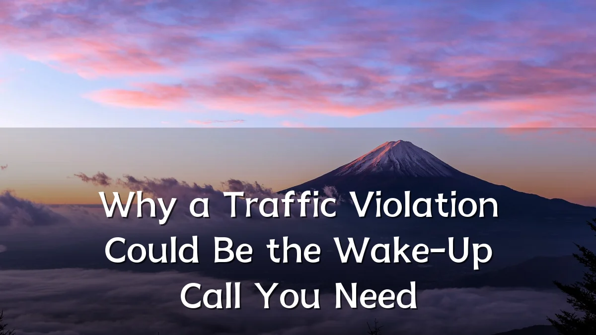 Why a Traffic Violation Could Be the Wake-Up Call You Need