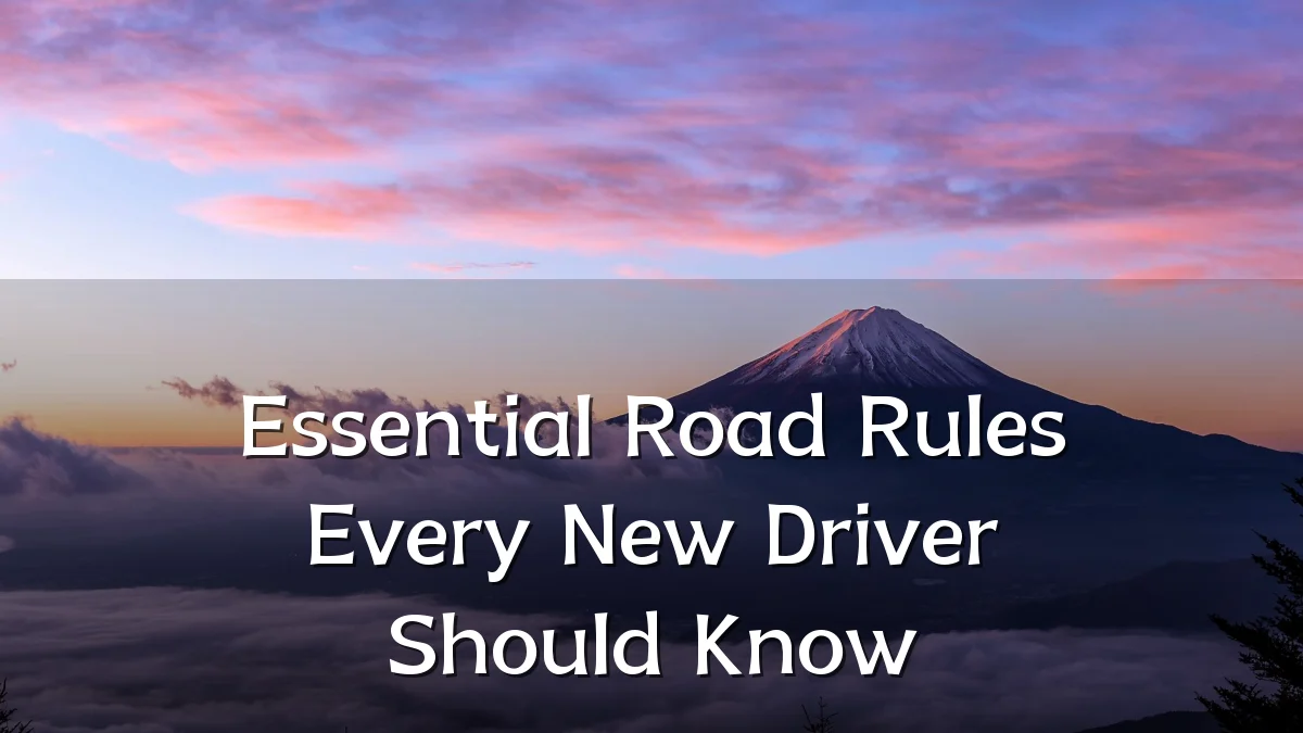 Essential Road Rules Every New Driver Should Know