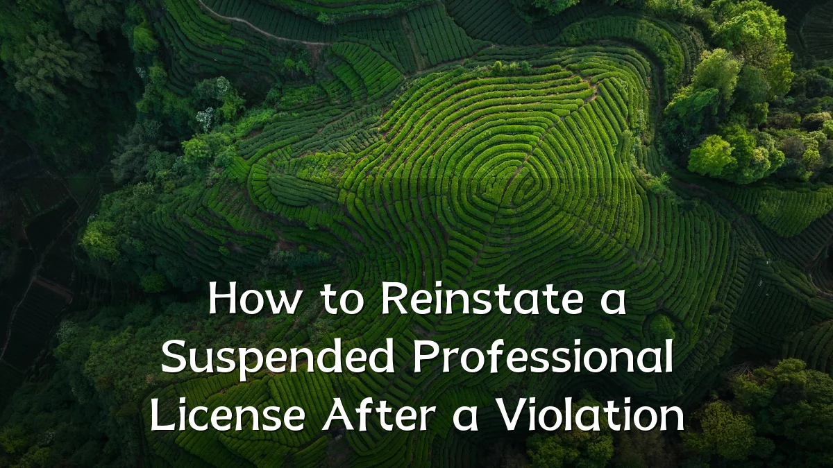 How to Reinstate a Suspended Professional License After a Violation