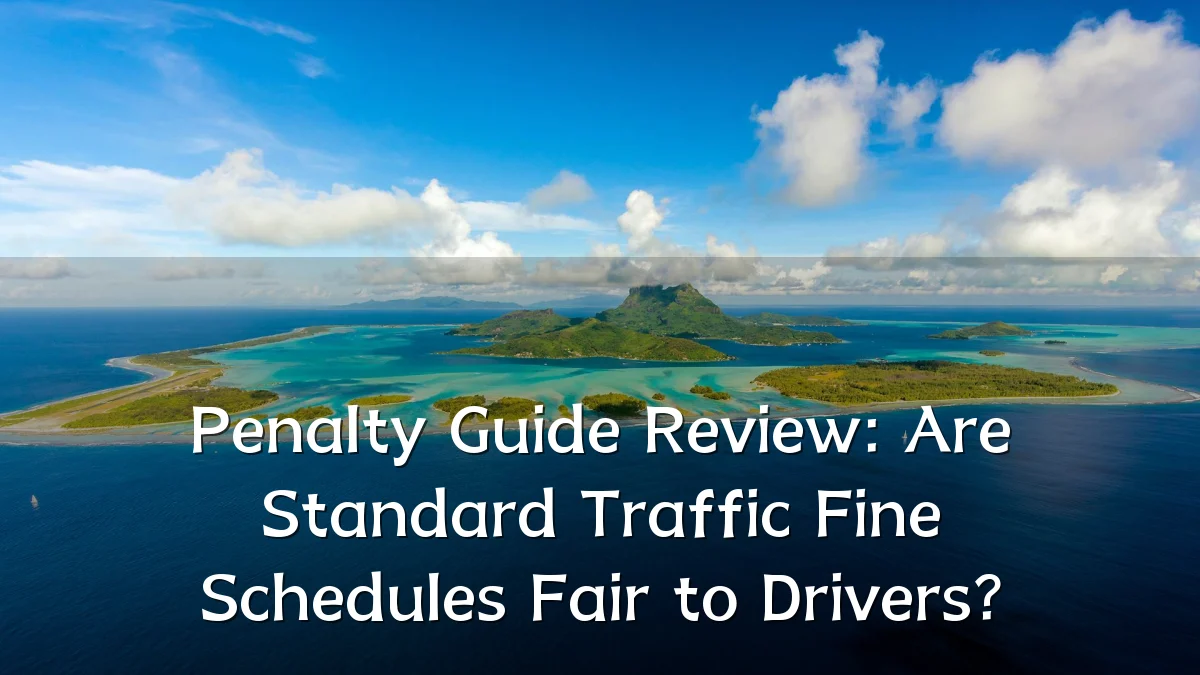 Penalty Guide Review: Are Standard Traffic Fine Schedules Fair to Drivers?