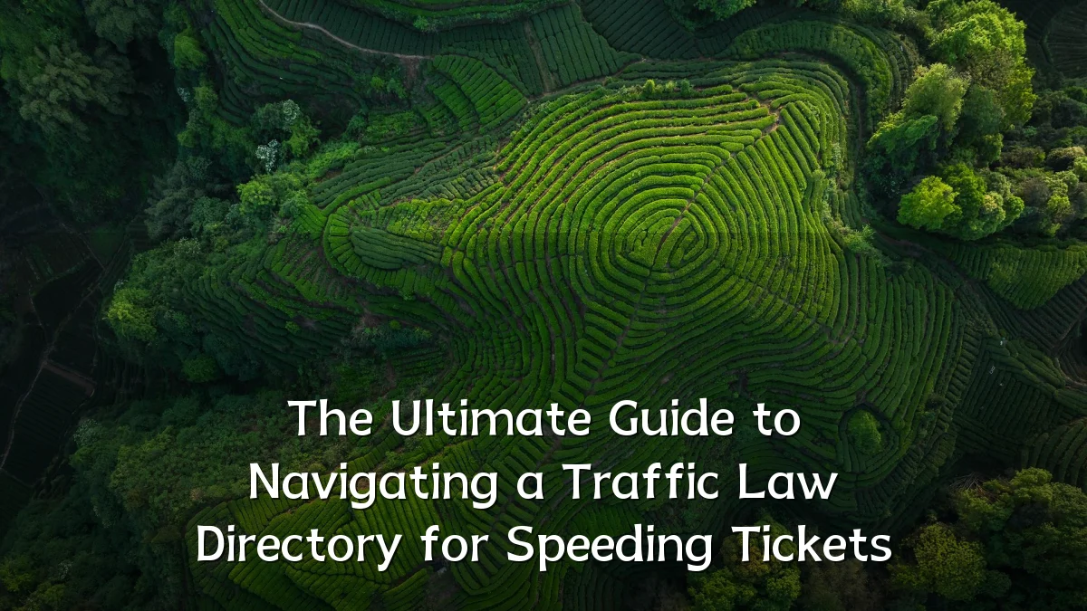 The Ultimate Guide to Navigating a Traffic Law Directory for Speeding Tickets
