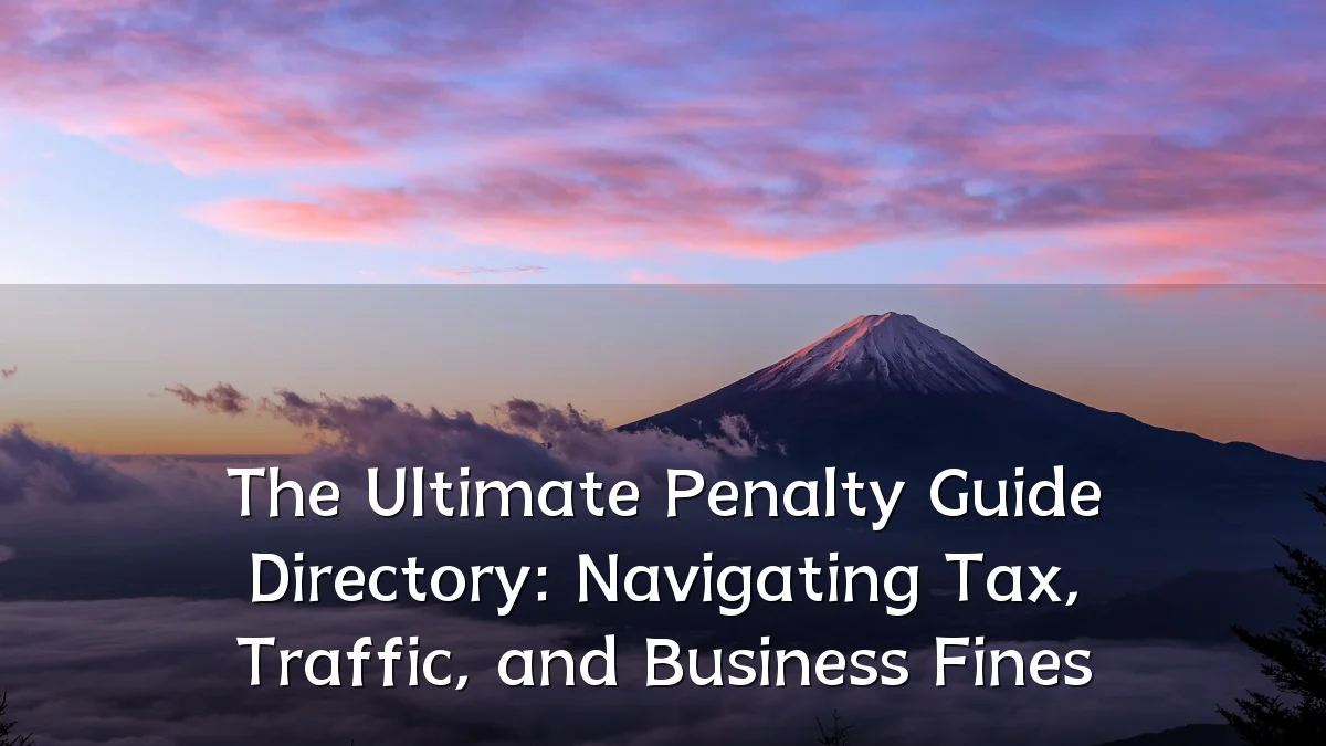The Ultimate Penalty Guide Directory: Navigating Tax, Traffic, and Business Fines