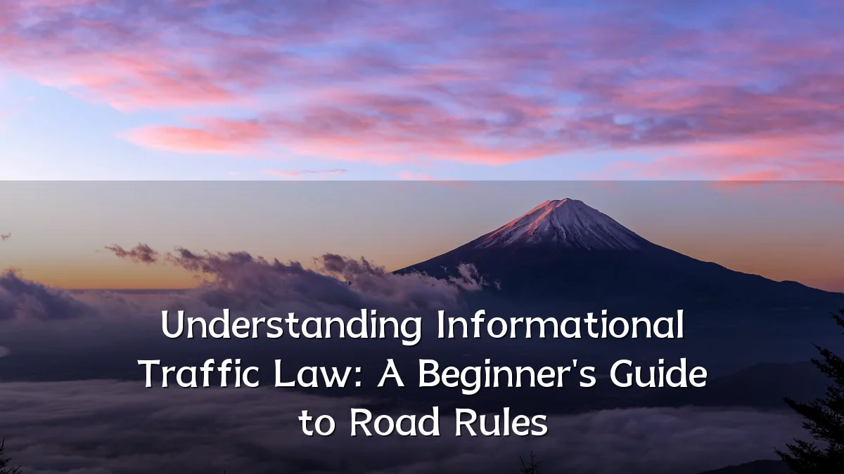 Understanding Informational Traffic Law: A Beginner's Guide to Road Rules