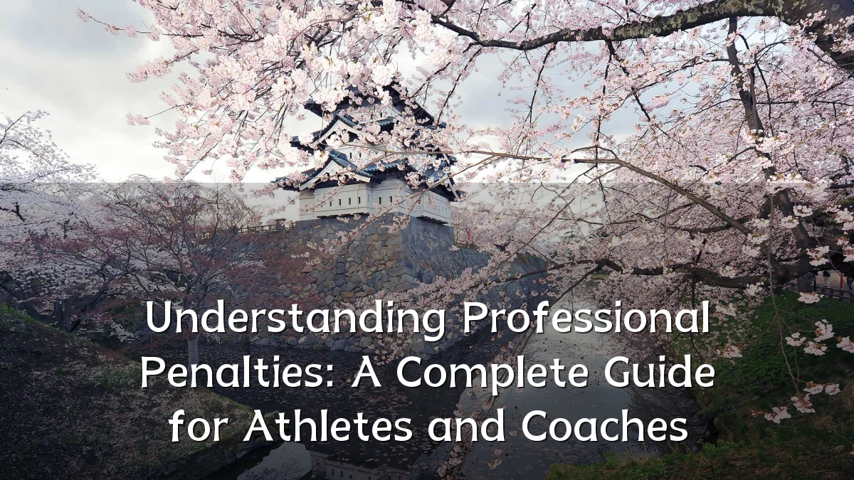 Understanding Professional Penalties: A Complete Guide for Athletes and Coaches