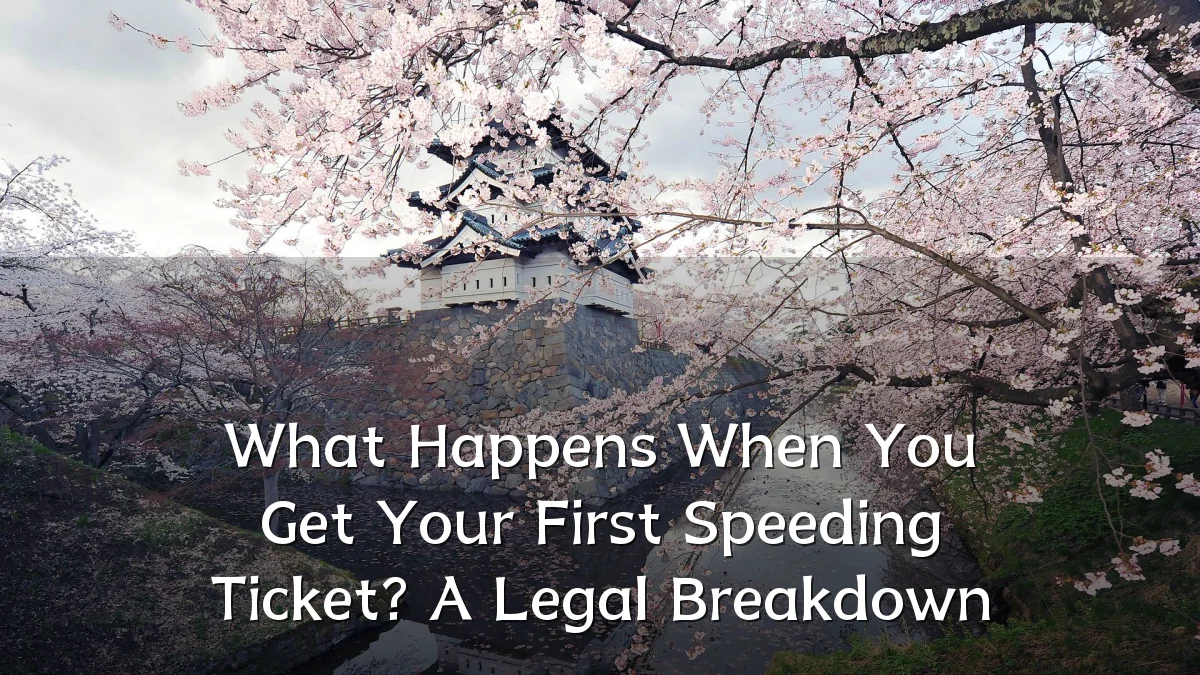 What Happens When You Get Your First Speeding Ticket? A Legal Breakdown