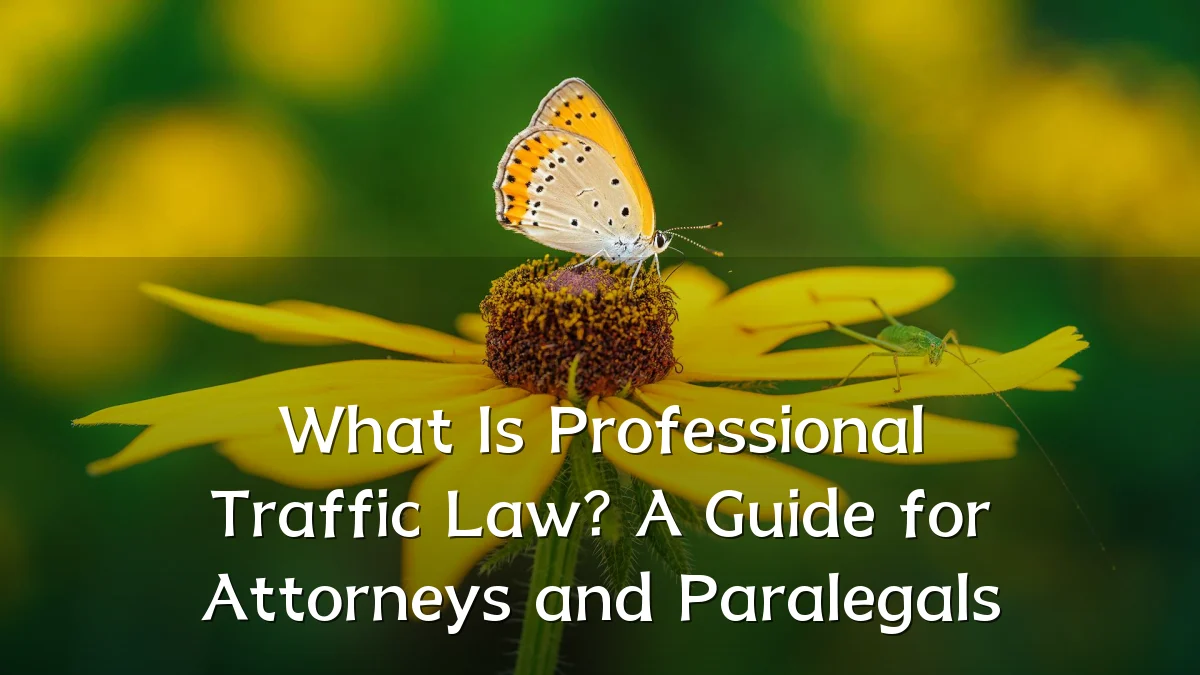 What Is Professional Traffic Law? A Guide for Attorneys and Paralegals